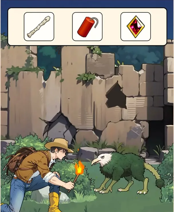Сцена уровня 154 «Охотник за сокровищами» в Brain Puzzle: Tricky Quest