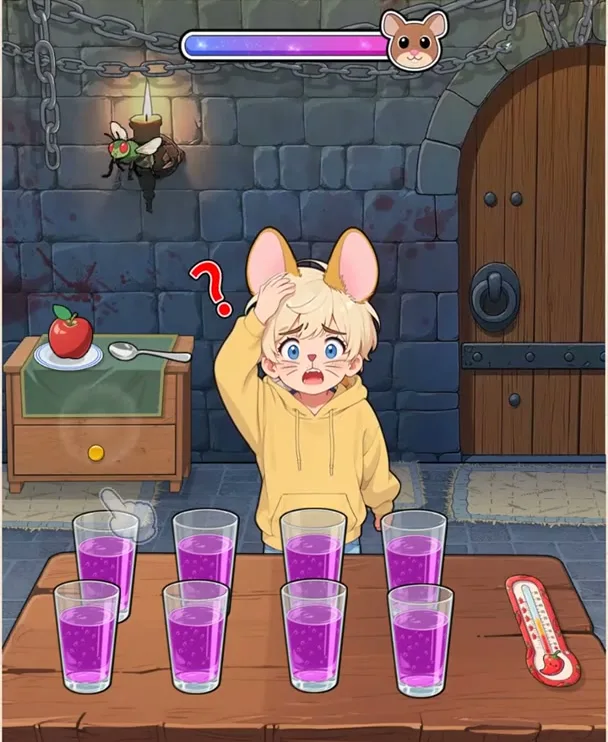 Сцена уровня 4 «Ведьмино зелье» в Brain Puzzle: Tricky Quest
