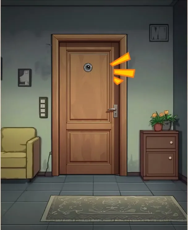Сцена уровня 64 «Глазок ужас» в Brain Puzzle: Tricky Quest